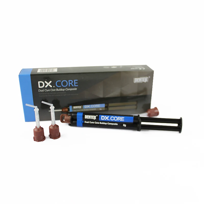 Высококачественная превосходная текучесть A1, A2, A3, A3.5, непрозрачный Dentex DX.CORE двойной отверждающий композит