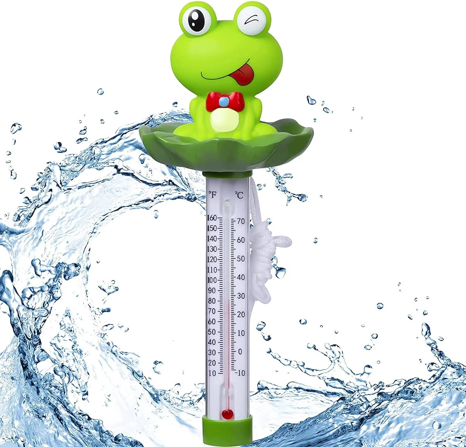 Large Size Animal Shape Floating Pool Bath Thermometer Water Temperature Shatter Resistant with String for Outdoor and Indoor