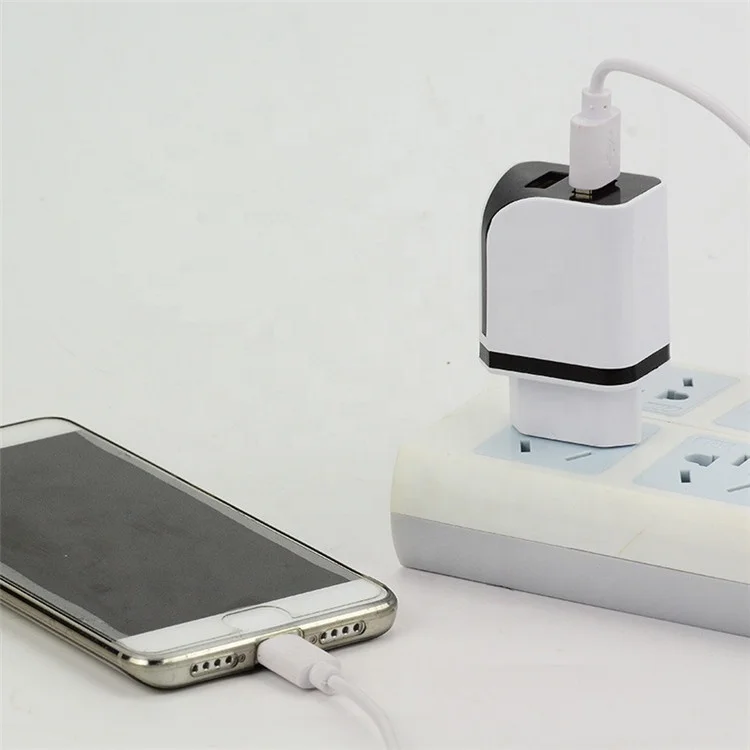 
Mobile Phone Charger 5V 2A AC Dual Usb Travel Charger Power Adaptor 