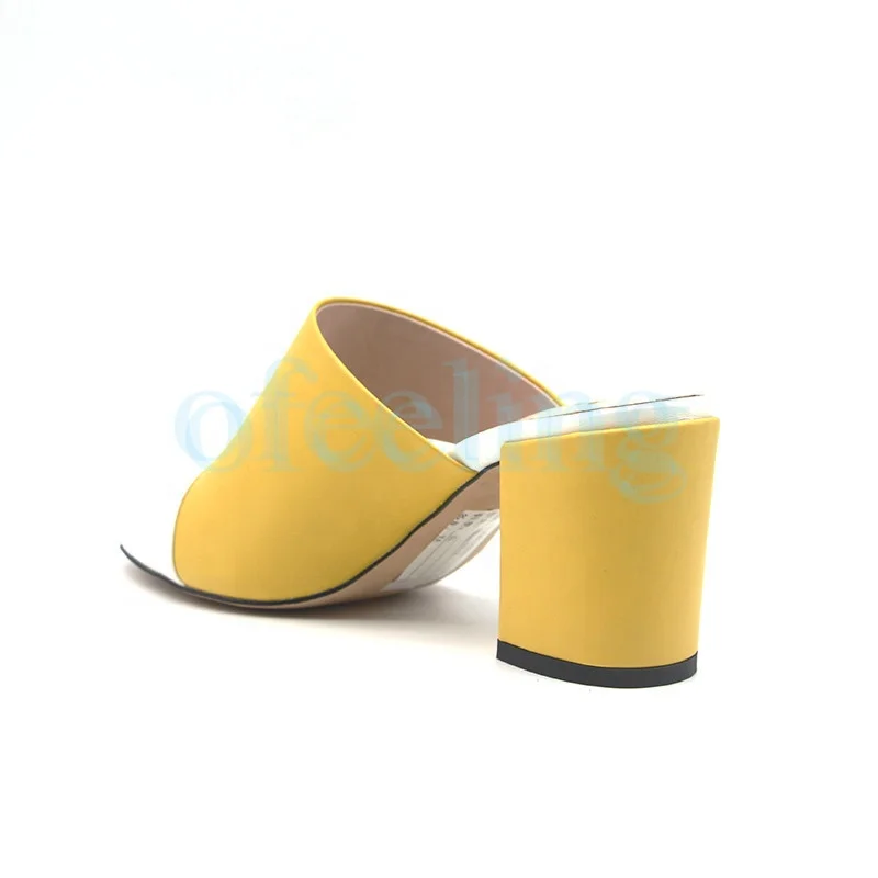 
Summer Women High Heel Shoes Open toe Mules Cut out Square Heels Sandals Slippers Casual Outdoor Pumps Loafers 