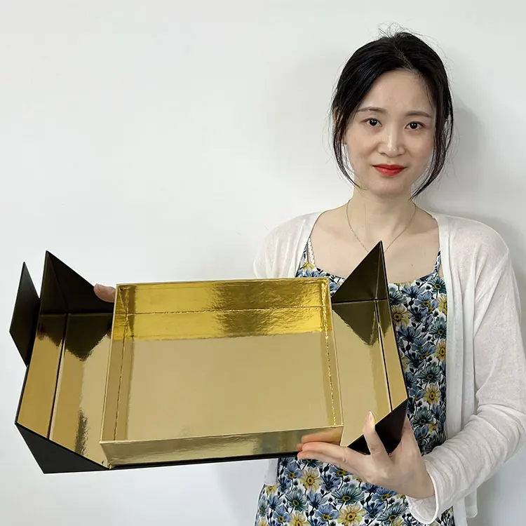 Arrival Wholesale Price Double Door Open Wine Packaging Box With Texture Paper And Gold Foil Stamping
