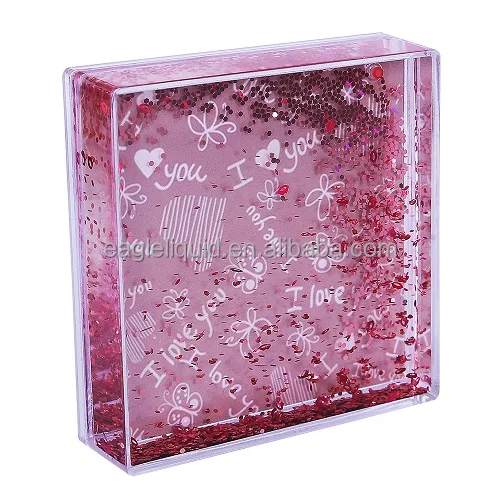 Printing Decorative Perspex Tabletop Protector Clear Double Sided Square Picture Block Transparent Acrylic Photo Frame