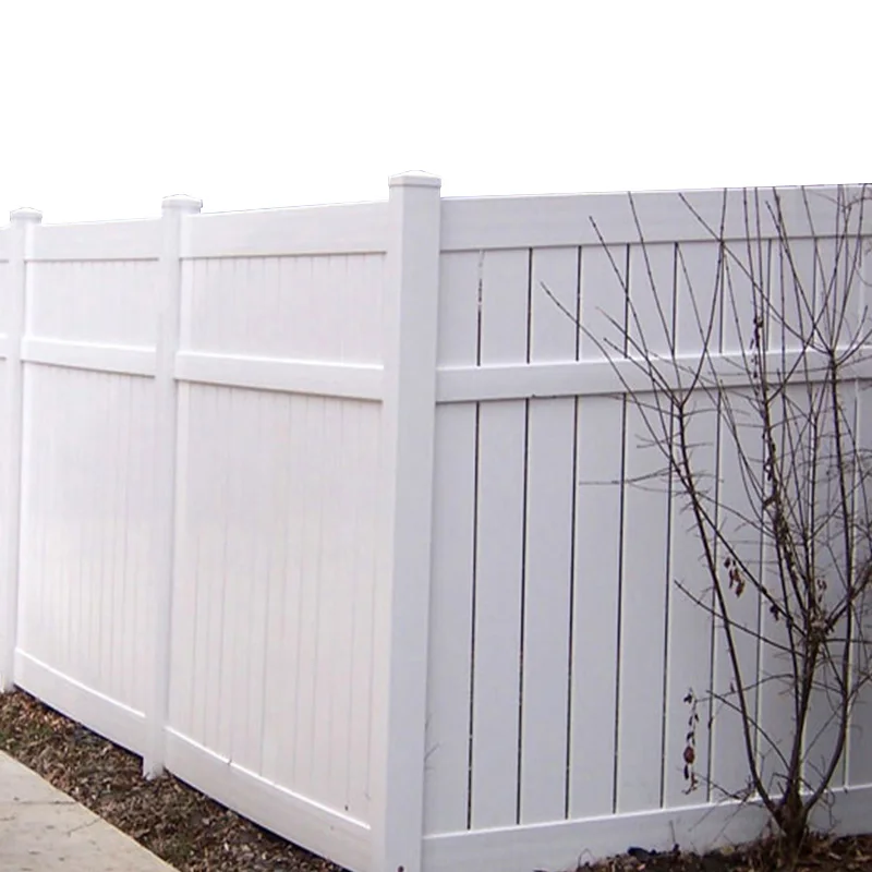 Pvc  hot sale easy to assemble white Privacy Picket Fence  Privacy Fence Garden Vinyl Fence Panels