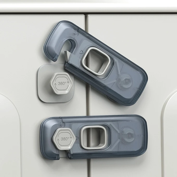 Baby Safety Locks anti pinch hands Double door cabinet Refrigerator lock Children safety buckle Locks