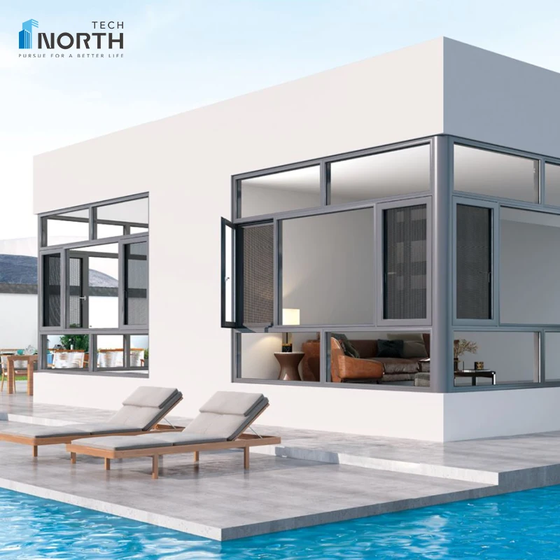 Factory Price Customized Windows and Doors New Design  Aluminium Tilt & Turn Window for home and building