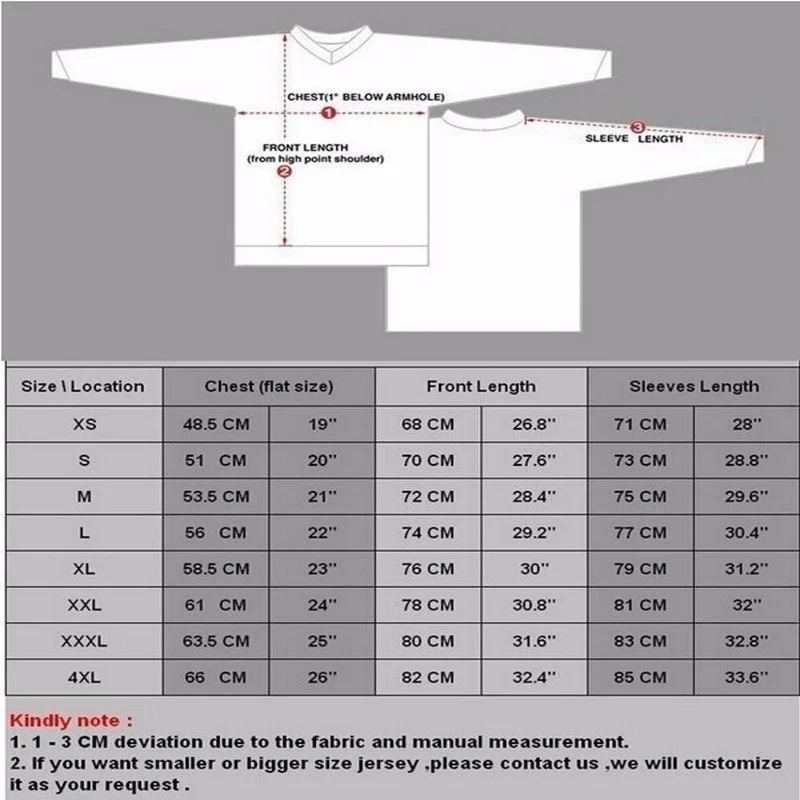Men BMX Race Jersey Motocross Long Sleeve ATV UTV MTB Bike Enduro Offroad T-shirt  Cycling Motorcycle Clothes