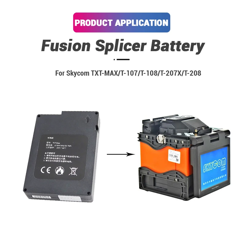 10.95V 6000mAh Lithium ion TXT-Max T-107 T-108 T-207 T-208 rechargeable Li-ion Battery for T-207X Fusion Splicer