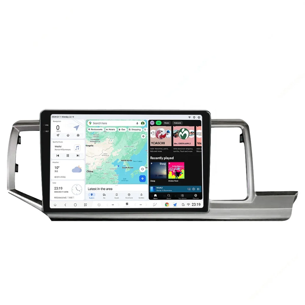 Mekede DUDU7 android car radio dvd player 2K multimedia split screen support dvr dsp fm for Honda Stepwgn 10.36inch