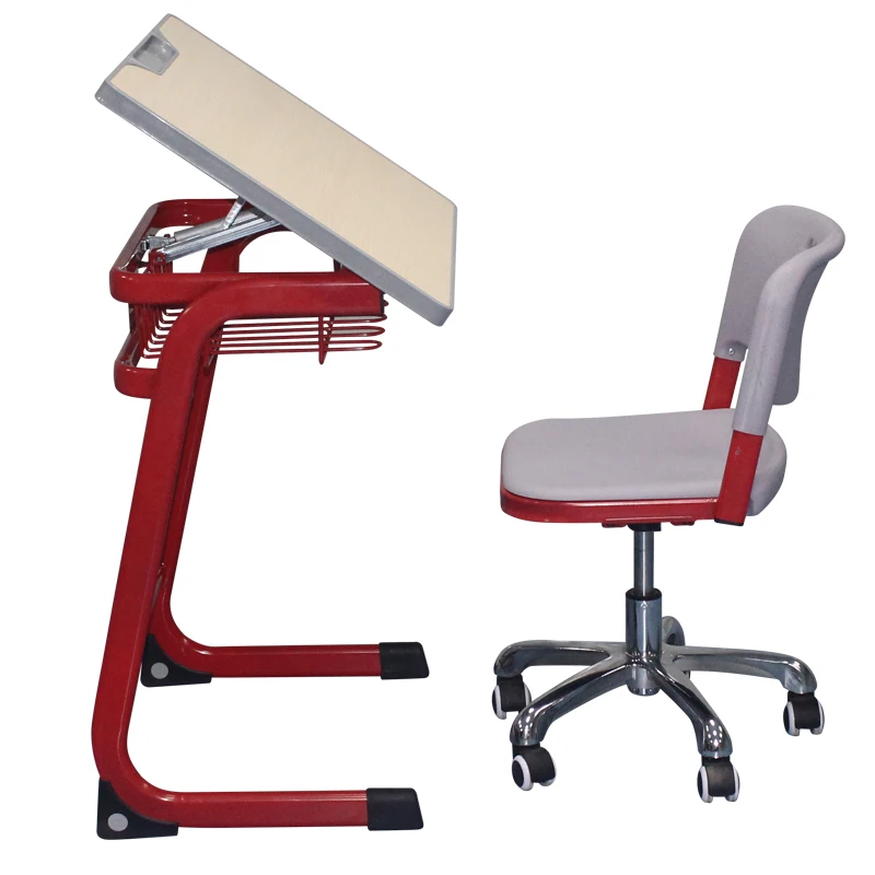 Wooden Adjustable Teenage Engineering Drawing Table Chairs for College Students