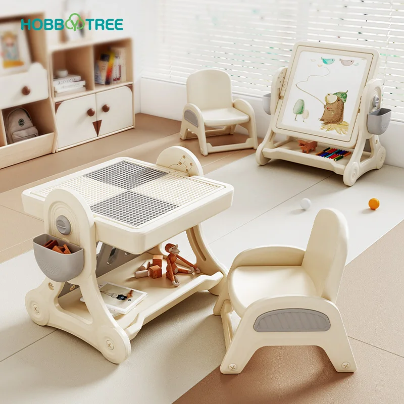 Preschool Desks Multifunctional Painting Building Blocks Table Toy Water Sand Table Activity Child Kids Table and Chair