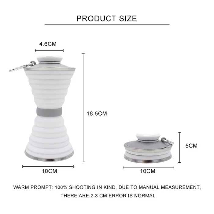 17.5 oz Promotion Private Label Mini Shake Cycling Cute Collapsible Water Bottels