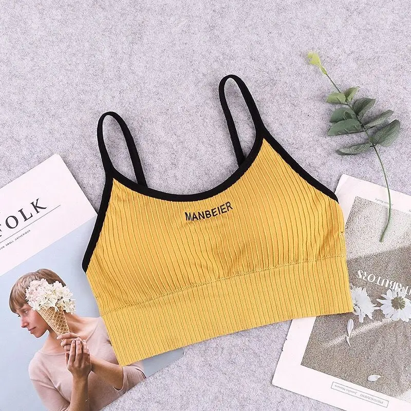 Бесшовное удобное нижнее белье без оправы с надписью hot mark sports beauty