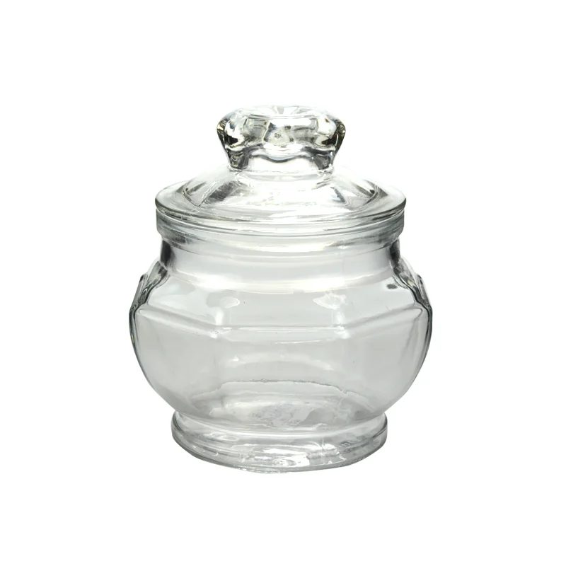 wholesale clear hermetic glass mason storage cookies jar