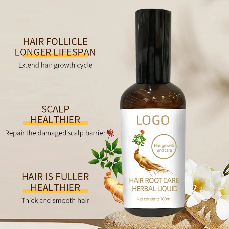 OEM травяная жидкость для предотвращения выпадения волос способствует росту и регенерации волос набор для ухода за волосами