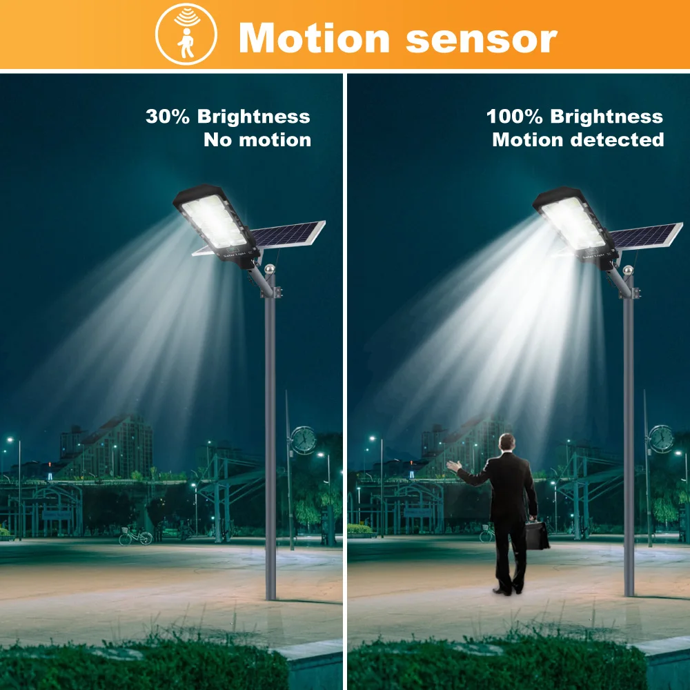 BOYI New set Product  Outdoor Road Ip67 Waterproof Motion Sensor 300w 400w 500w 600w Solar Led Street Light