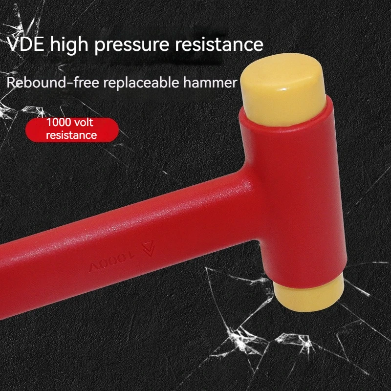 Factory supply 1000v professional insulated hammer with replaceable inserts for car repair
