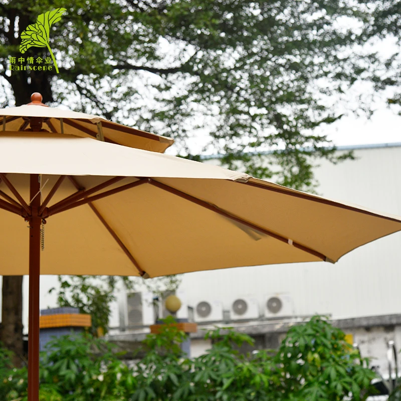 Outdoor High-Quality Windproof Umbrellas Metal Bake Sunshade Premium Garden Patio Umbrella