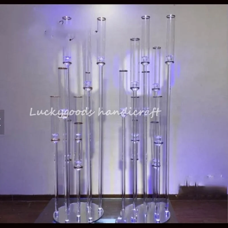 LG20190103-2 single head crystal candlesticks for wedding table centerpiece