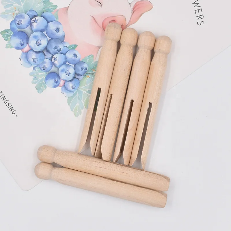 Wooden Dolly Clothes Pegs Wooden clip wooden cloth pin wooden peg