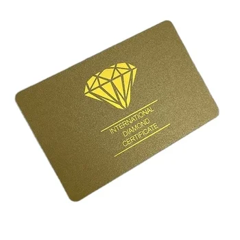 Пользовательские 20PT матовая ПВХ печать карт членская карта Золотая пластиковая с золотой фольгой