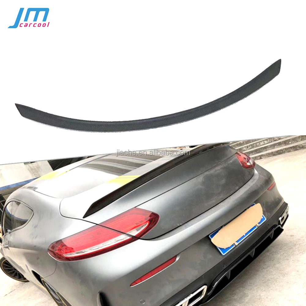 For W205 Spoiler Carbon Fiber Rear Boot Spoiler Wings For Mercedes Benz C205 C200 C300 C180 Coupe 2 Door 2015 - 2019