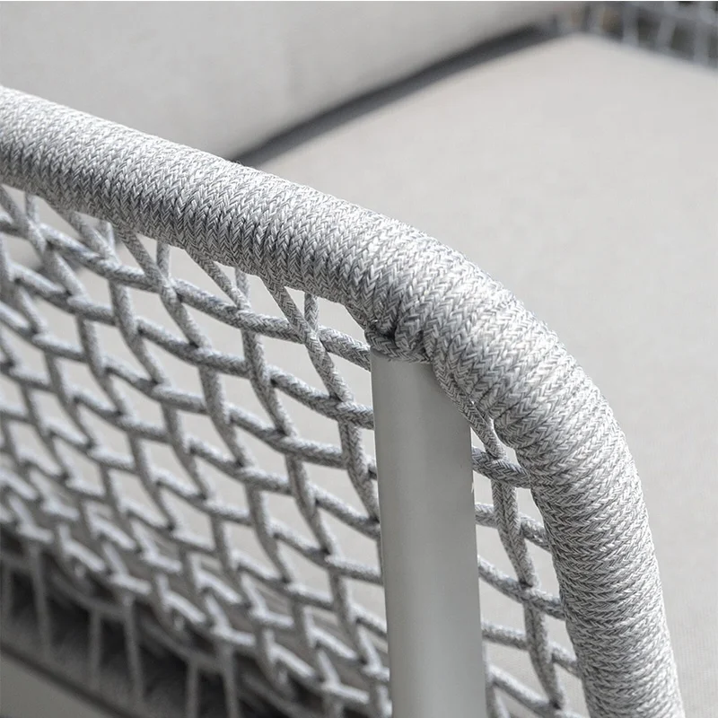 Wholesale White patio furniture outdoor lounge with rope woven garden sofa