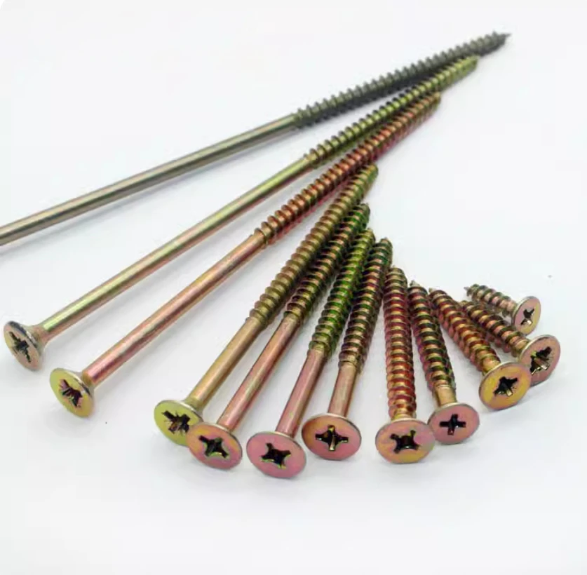 Factory Price Yellow Zinc Wood screw Double Countersunk head Torx(Star) Drive Chipboard Screw Decking Screw