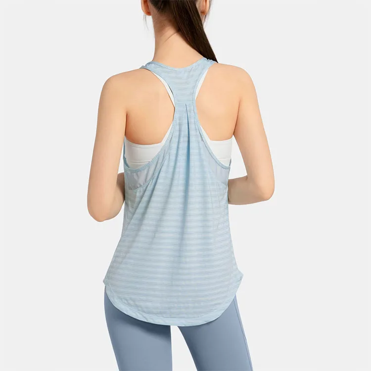 Women Running Sexy Yoga Tanktop Wholesale 2022 Custom Newest Style Ladies Loose Workout Fitness Sport Fitness & Yoga Wear