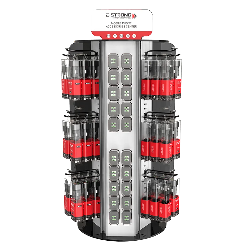 USB Charger Cable Set Phone Accessories Display Racks charger Adapter Acrylic Counter Display Stand