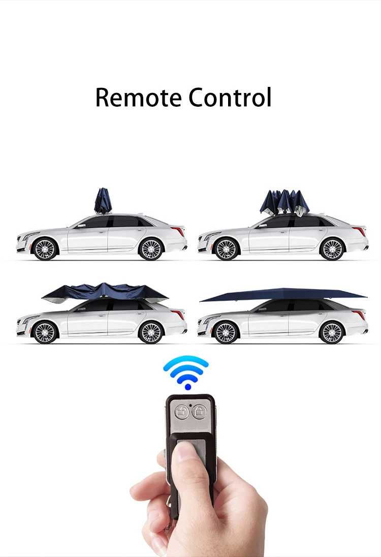 4.2m 4.8m 4.6m 5.2m Anti-UV automatic folding sun shade covering roof car cover umbrella sunshade with remote