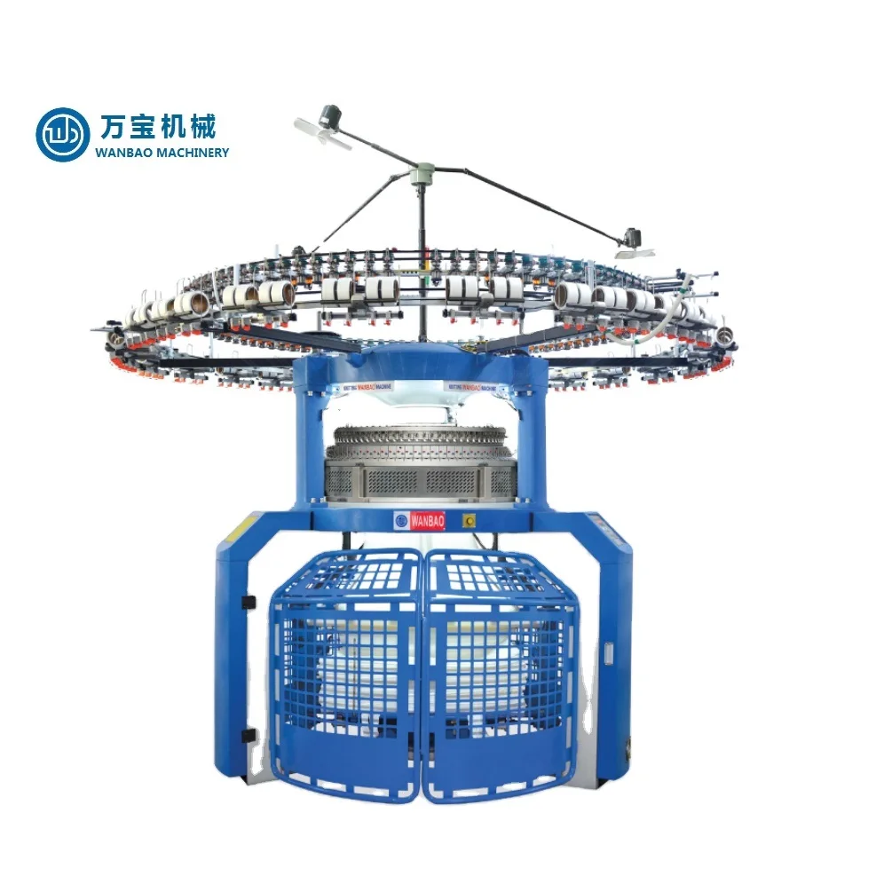 WANBAO Automatic Double Rib Jacquard Circular Jersey Digital Industrial  Knitting Machine Manufacturer