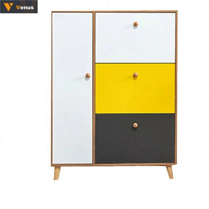 Luxury durable thin wooden shoe cabinet white shoes raks cabinet closed shoe rack