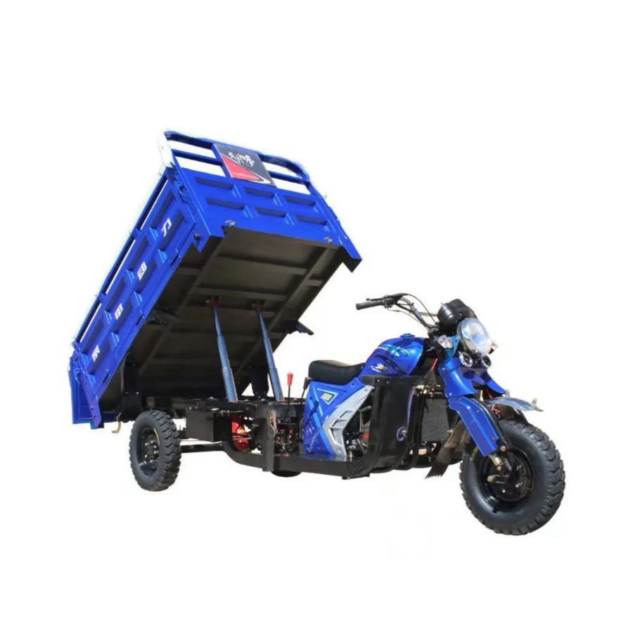 
Easily Self-unloading Five-wheel Double-top Fuel Freight Tricycle with Tipping Bucket 
