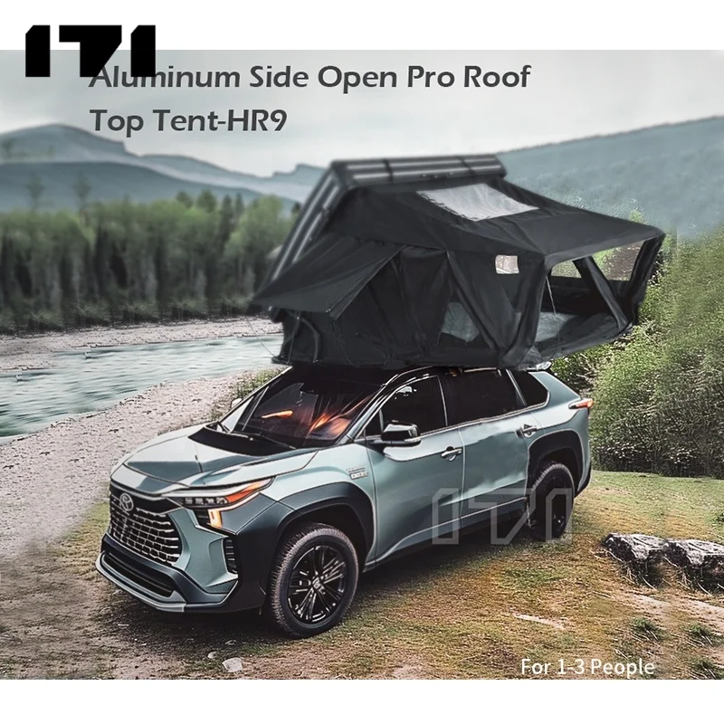 Oem custom cheapest side opening hard shell folding 2-4 person aluminum pickup truck 4x4 car roof top tent