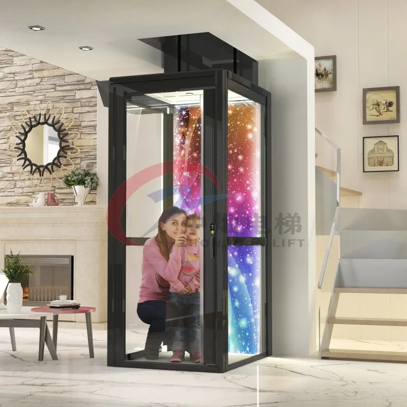 2-4 floors Indoor &Outdoor Electric Residential Cheap Passenger Elevator Lift Small Dumbwaiter Home Lift For Sale