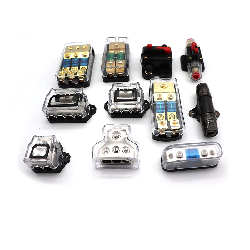 Car audio fuse holder distribution blocks 1 in 3 out  fuses box block universal car accessories