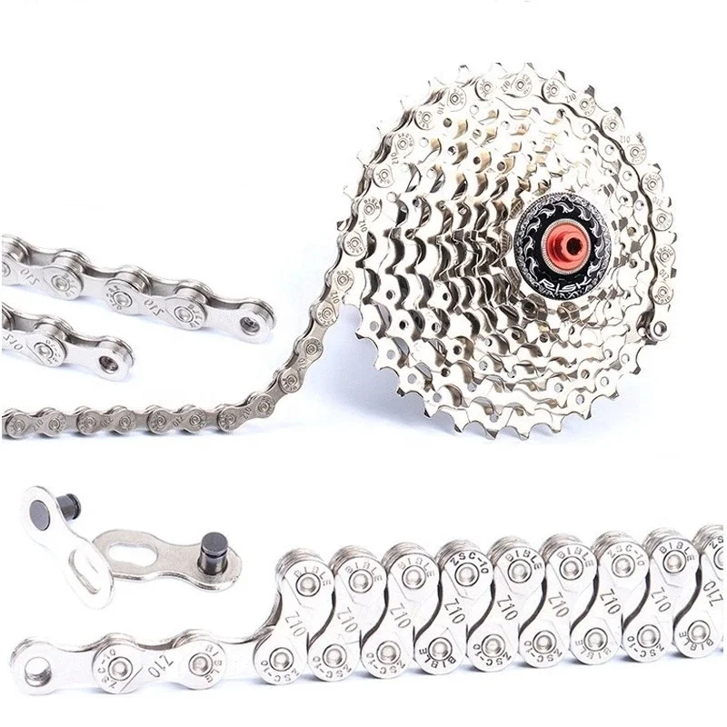 Mtb Bike Chain Mountain Road Single 6 7 8 9 10 11 Speed Velocidade MTB Chains 116L Silver Part Link Bicycle Accessories