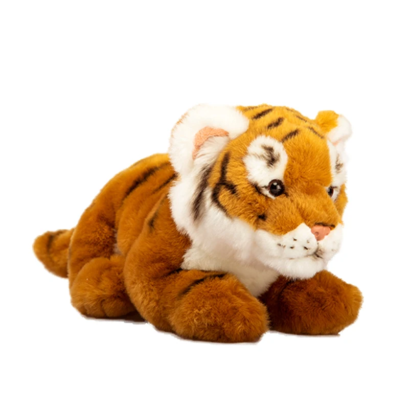 Factory OEM&ODM Lifelike high quality soft Stuffed jungle animal simulation tiger toys realistic plush toys Decoration  toy