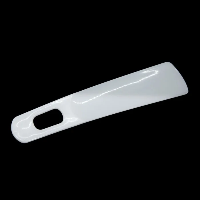 
Hotel plastic custom logo travel short white shoe horn shoehorn 