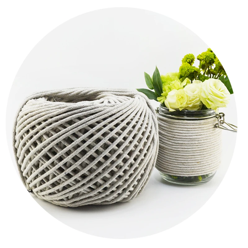 Factory Direct Supply White 3mm 4mm Wholesale Cotton Rope Hot Selling Portable Washing Line Clothesline