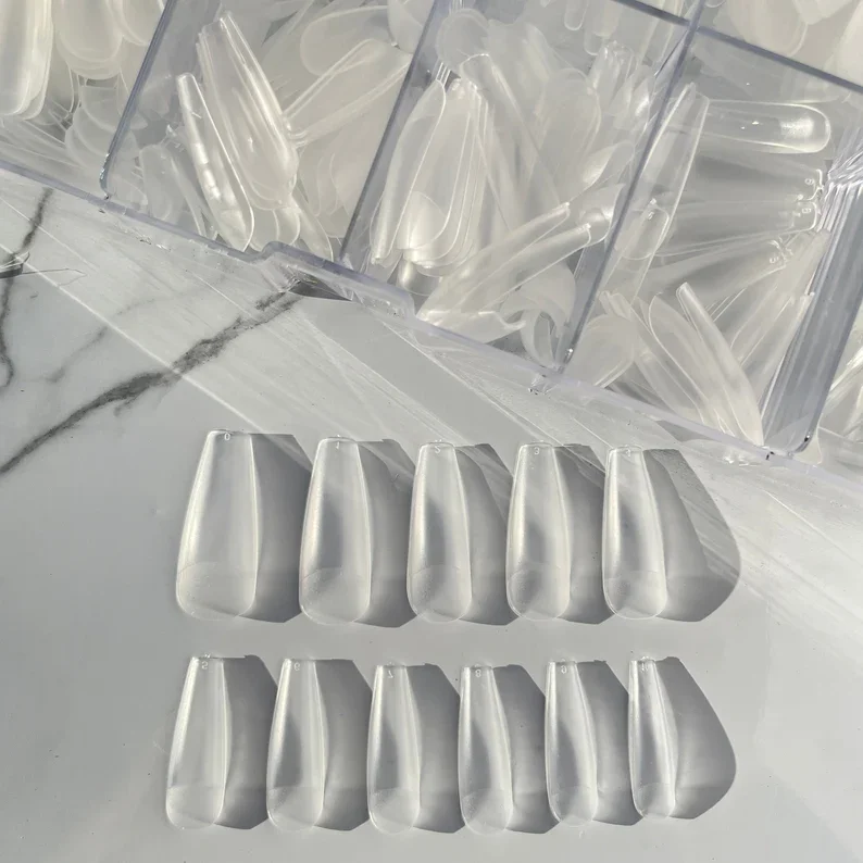 Bellinails 500pcs/Box Transparent Extension False Curved Gelly Tips Nail Products And Nail Care Soft Gel Nail Tips