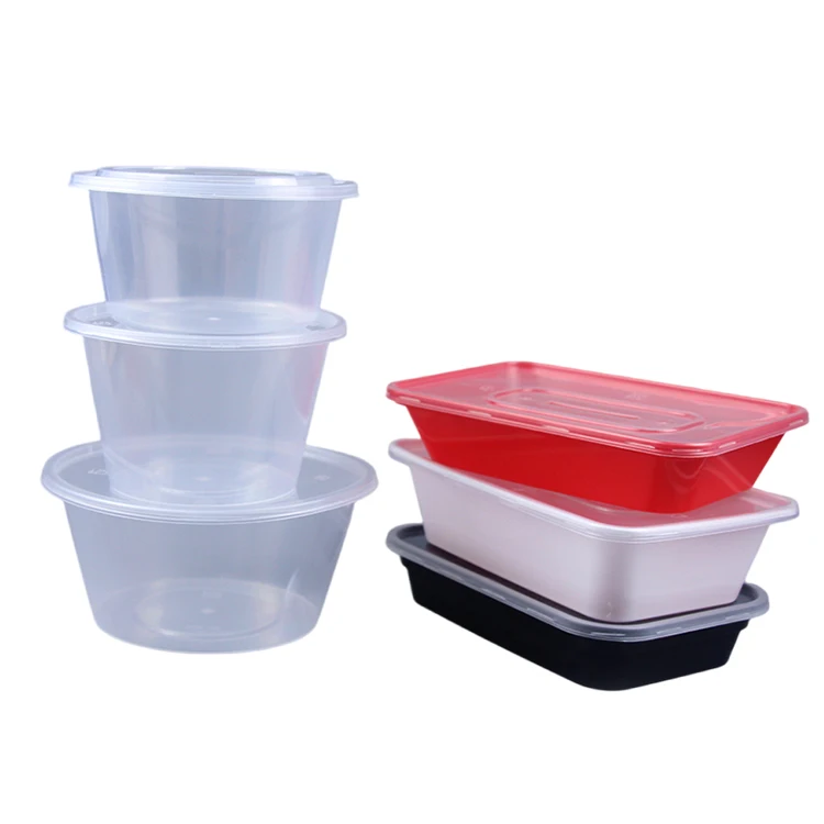 Wholesale Disposable American takeaway Food Container Microwavable Food Storage Meal Prep box plastic food storage box With Lid