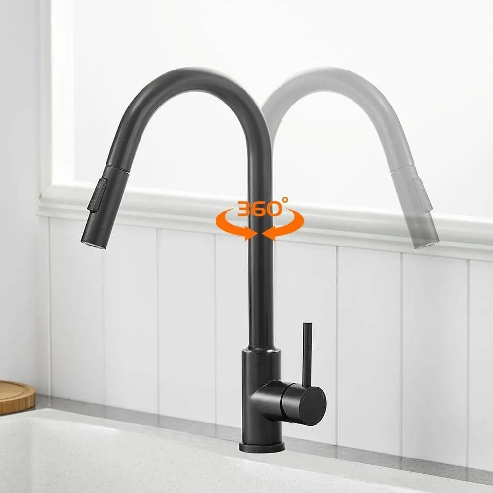 Sensor Touchless Smart Faucet Kitchen Taps Mixer Cold Hot Water Mixers Flexible Faucet Pull Out Spout Deck-mount Kitchen Sink Fa