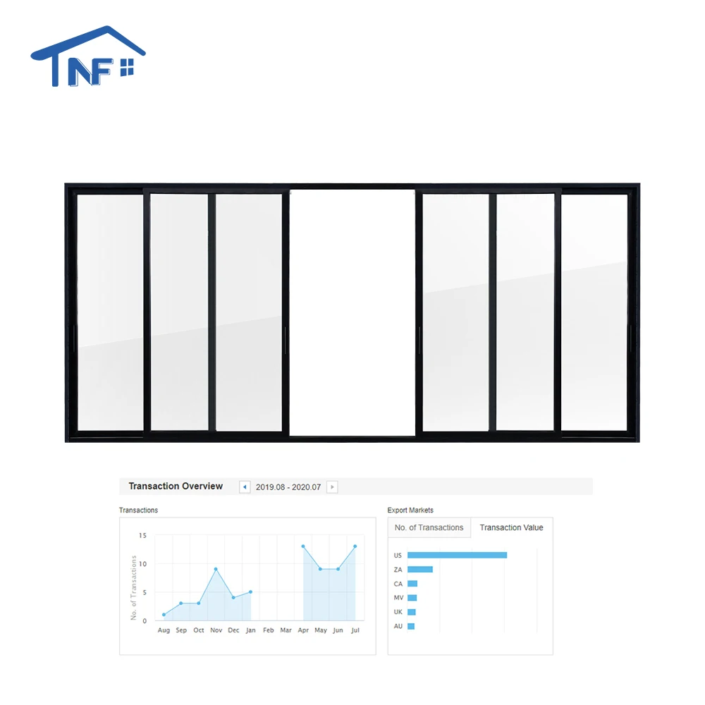 Aluminum sliding doors beautiful slim frame partition door double glass sliding doors
