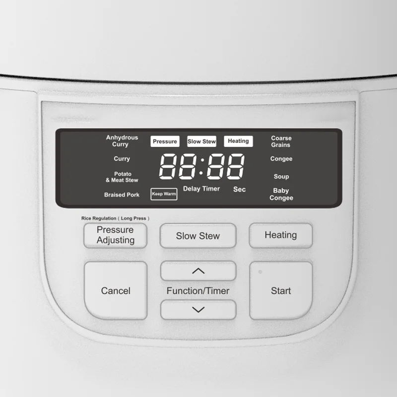 8-in-1 Mini Electric Pressure Cooker with Steamer, Curry, Stew, Braise, Coarse Grains, Soup, Baby Congee, Warm Functions