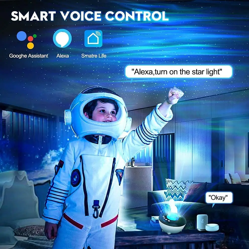 Baby Portable Projectors Wifi Smart,sky Laser Light galaxy Projector With White Noise