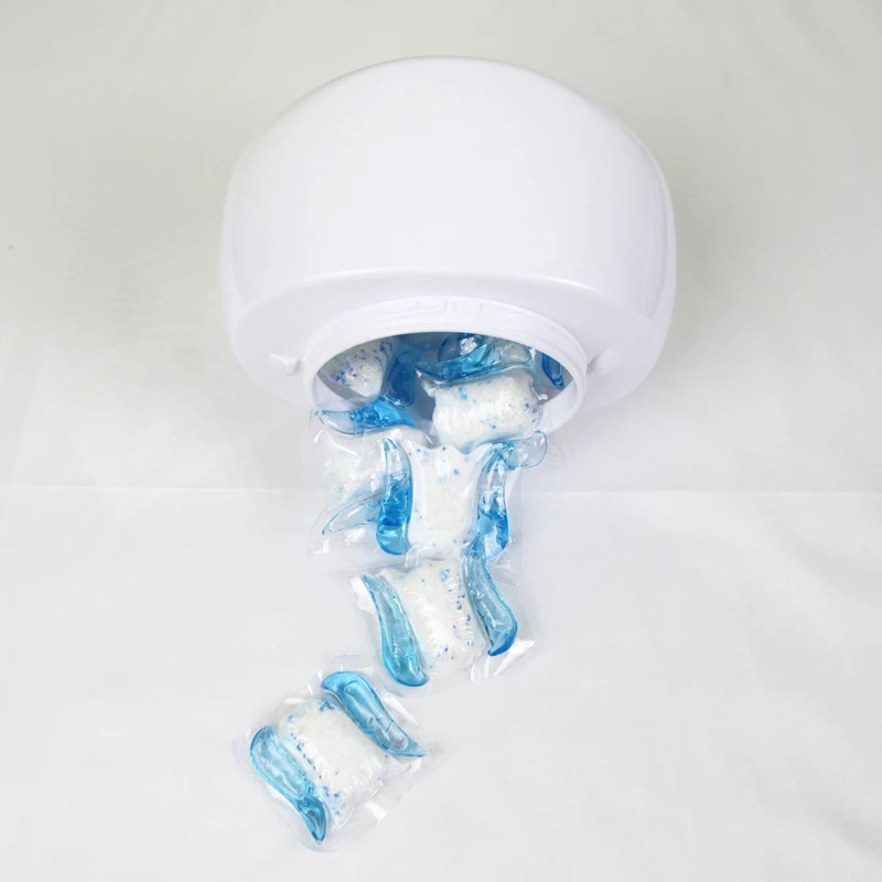 eco friendly packaging White dishwashing liquid pods household chemicals