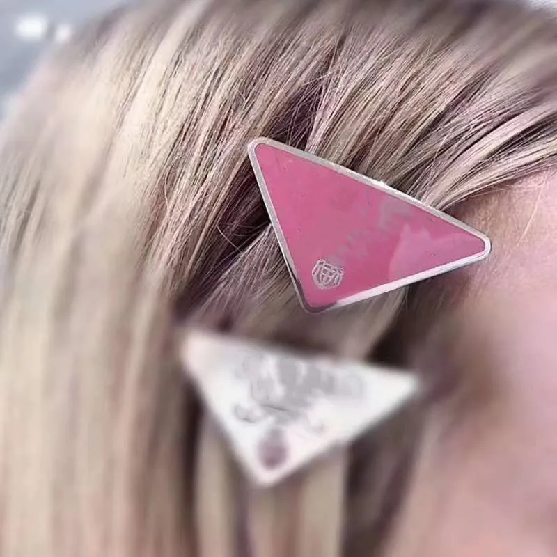 New small incense wind inverted triangle P home letter hair  clip  stainless steel alloy hairpin