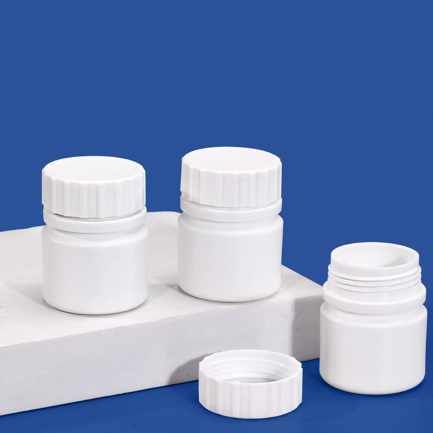 Empty Pharmaceutical capsule pill bottle White 30ml HDPE Plastic 30cc Medicine Bottle Capsule Supplement Vitamin Tablets Bottle