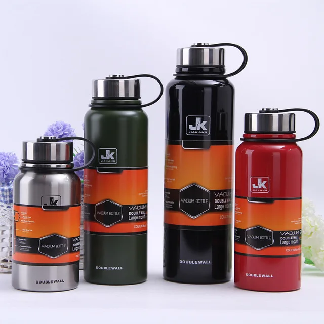 Stainless Steel Wide Mouth Thermos Water Bottle Flask custom sport 650ml 800ml 1100ml 1500ml double wall vacuum flask